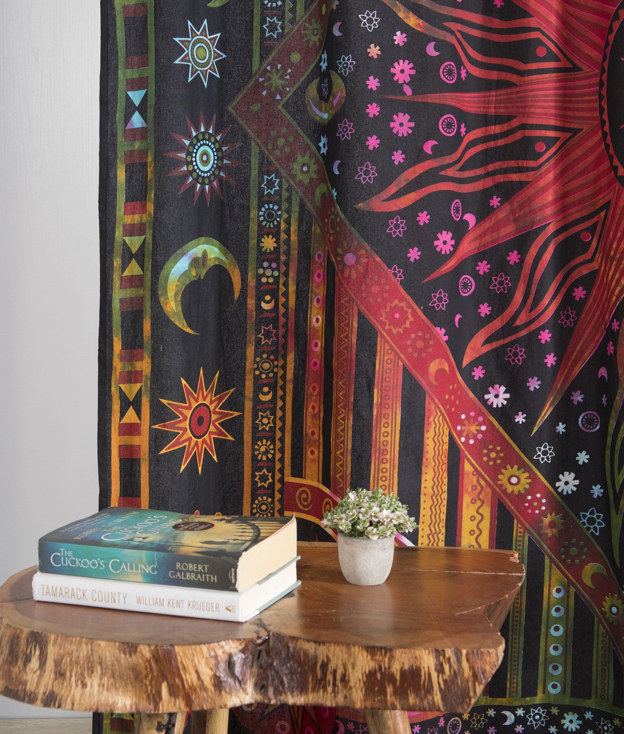 Indian Burning Sun curtain fabric detail