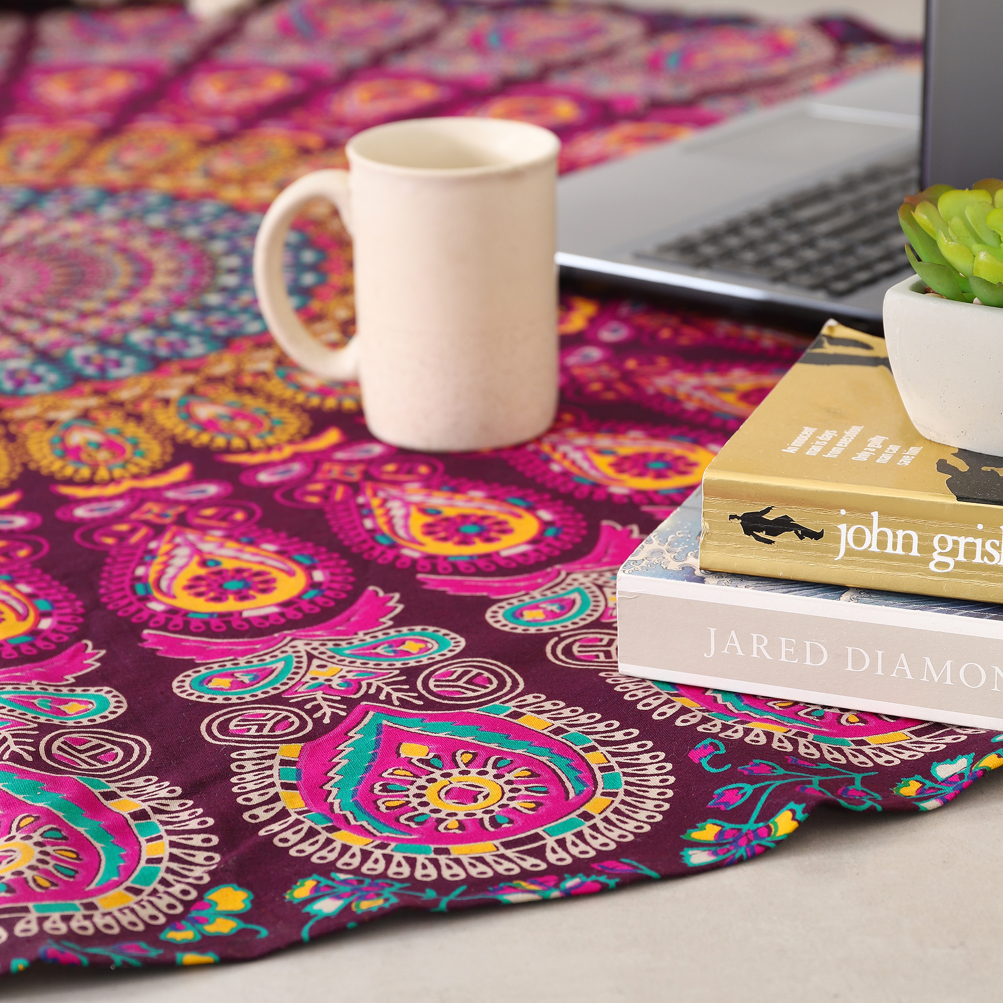 Artistically designed colorful tapestry
