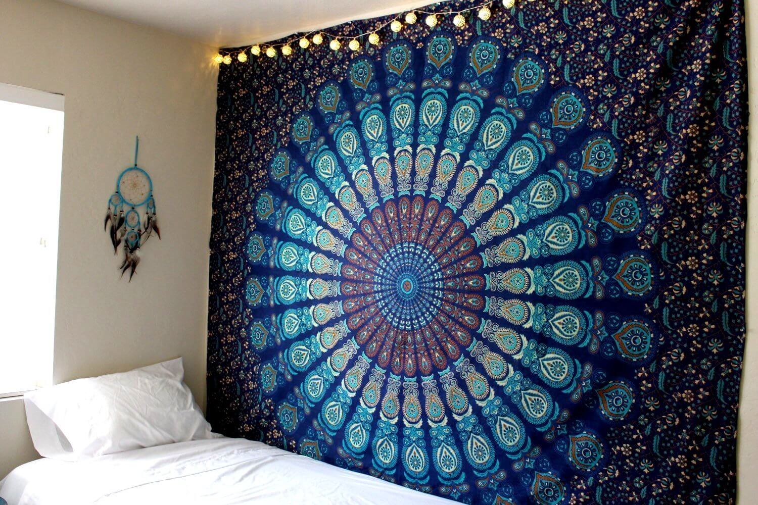Popular Handicrafts Tapestry wall hanging Twin Hippie Mandala Bohemian wall tapestry Psychedelic Indian Bedspread Magical Thinking Tapestry product image
