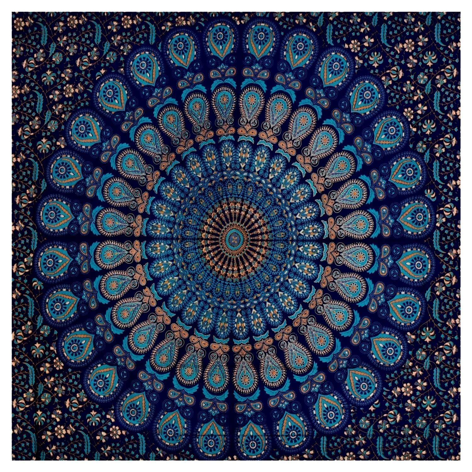 Popular Handicrafts Tapestry wall hanging Twin Hippie Mandala Bohemian wall tapestry Psychedelic Indian Bedspread Magical Thinking Tapestry product image