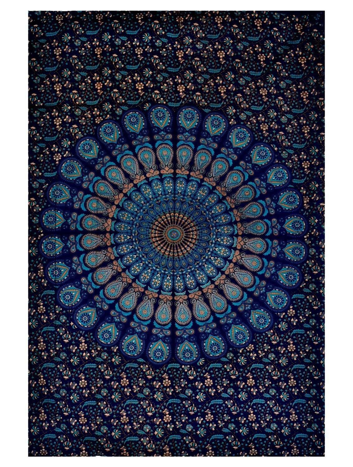 Popular Handicrafts Tapestry wall hanging Twin Hippie Mandala Bohemian wall tapestry Psychedelic Indian Bedspread Magical Thinking Tapestry product image