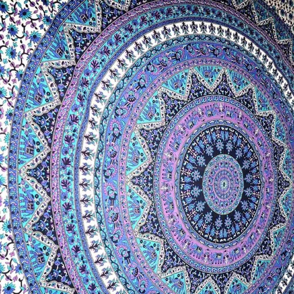 Purple Elephant Tapestries Indian Mandala Hippie Wall Hanging