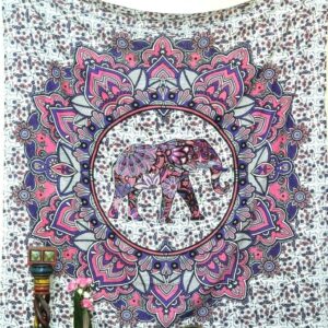 Pink and Purple Elephant Tapestry